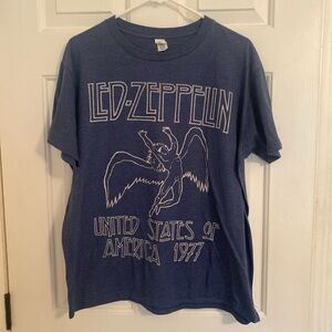 Led Zeppelin Blue Graphic T-Shirt